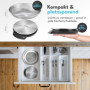 LEBENLANG Balance de cuisine numérique avec bol - Jusqu'à 5 kg - Idéale pour la cuisson - Balance de cuisine numérique - Balance