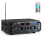 Moukey Amplificateur Audio 2.0 Canaux, Amplificateur Stéréo Bluetooth 5.0 100W, Amplificateur HiFi, Radio FM Portable, Entrée Ca