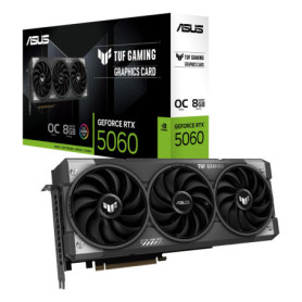 Asus TUF Gaming GeForce RTX 5060 8GB GDDR7 OC Edition – Carte Graphique Gaming (PCIe 5.0, HDMI, DisplayPort 2.1, 3.1-Slot, Venti