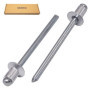 SKIR'CO (500 pièces) Rivets aveugles en aluminium à tête fraisée 4,0 x 6 mm, mandrin en acier, rivets pop