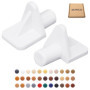 SKIR'CO Lot de 50 chevilles de support d'étagère en plastique de 5 mm, Blanc (S1)