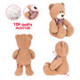 FANCY Peluche Petit Ours Brun 30 сm, Nounours pour Enfants et Adultes, Ours Brun Peluche pour Bébé 0+ - Cadeau Naissance Fille e