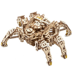 UGEARS Hexapod Explorer Puzzle 3D - Kits de modèle de Robot araignée mécanique Cadeau de fête des pères pour Adultes Puzzles en 