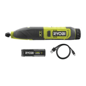 RYOBI - Ciseaux à bois 4V - Câble USB C - 1 batterie 2,0 Ah - Livrés avec 3 gouges - RPC4-120G