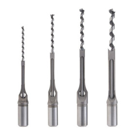 OTOTEC 4pcs Kit de Forets à Trou Carré pour Travail du Bois, Ensemble de Ciseaux à Mortaiser en Bois 6,4mm / 8mm / 9,5mm / 12,7m