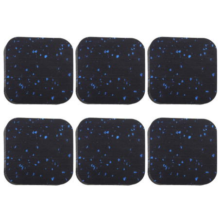 EMSea 6pcs 10cm Tapis de Roulant Absorbant Chocs en Caoutchouc Coussin de Sol Équipement Fitness Gym