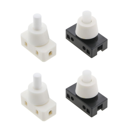 VGOL 4pcs 250V 10A Interrupteur à Bouton-poussoir Miniature Interrupteur à Bouton-poussoir Bouton-poussoir de Commande Marche/ar