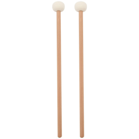 Niejgay 2 PièCes SéRies avec la Double TêTe Tambour Cymbale Gong les Bâtons de Marteau Souple Maillet les de Maillets le Marteau