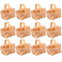 Wanjorlay 12 PièCes SéRies Copeaux de Bois Mini Paniers Paniers TisséS Manuels Ornements BoîTe de Rangement de Bonbons