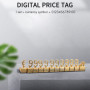 Tagtight 10 Set Étiquette de Prix Numéro Devise Prix Cube Affichage, Réglable Prix Étiquette Support Bloc Kit pour Affichage de 