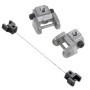 Comphic 2 Pièces Supports de Lames de Scie à Chantourner Kits de Conversion Adaptateur Sans Broche Supports de Lame Supérieur/In