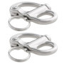 ECSiNG Lot de 2 Mousquetons Fixes de 52 mm en Acier Inoxydable 316 à Dégagement Rapide pour Bateaux Camions Fourgonnettes Carava