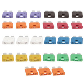 ECSiNG Assortiment de 180 Fusibles pour Voiture Mini Fusibles à Lame 12 V 24 V 32 V pour Automobile Bateau Appareil électrique 1