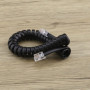 ECSiNG 4pcs Téléphone Combiné Cordon Remplacement Enroulé Téléphone Combiné Câble PVC Téléphone Accessoires 1.5 Mètres Noir