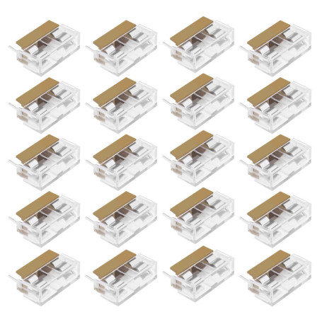 ECSiNG Lot de 20 porte-fusibles PCB avec 20 coques transparentes à double terminaux 250 V 6 A 5 x 20 mm pour fusible PCB - Boîti