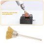 ECSiNG 10pcs Mini Brosses Métalliques en Laiton avec Tige de 3mm Outil Rotatif Brosse Métallique en Laiton pour Métal Bois Pierr