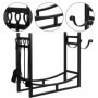 Amagabeli Porte Bûches de Cheminée avec 4 Outils 90cmx78cmx33cm range bûches pour intérieur et extérieur robuste support de supp