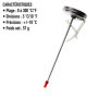 Thermometer World Thermomètre pour huile de friture en acier inoxydable avec clip 150 mm