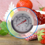 Thermomètre à bonbons avec clip de pot - Sonde professionnelle de fabrication de bonbons - Cadran en acier inoxydable idéal pour