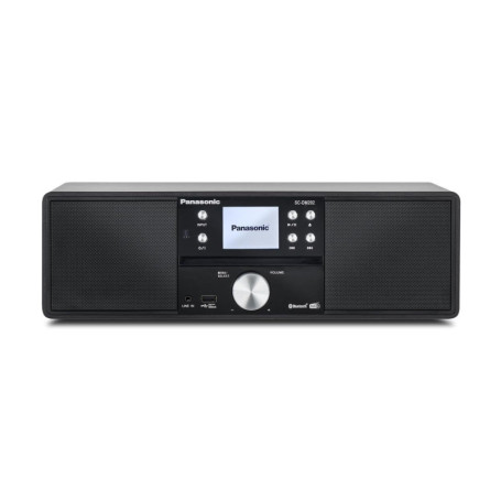 Panasonic SC-DM202EG-K Microchaîne Hi-FI Compacte avec CD, Radio Dab+/FM, USB et Bluetooth, Haut-Parleurs 24W, Télécommande, Ecr