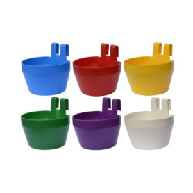 Supa Lot de 12 gobelets pour Cage de volaille/volière - Convient pour la Nourriture, Le Grain ou l'eau - avec Crochet intégré po