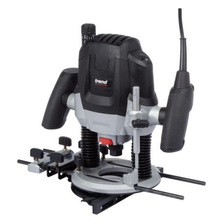 Trend Défonceuse plongeante 12 mm à vitesse variable, 2100W, 230V EU, profondeur de plongée 50 mm, défonceuse pour usages multip