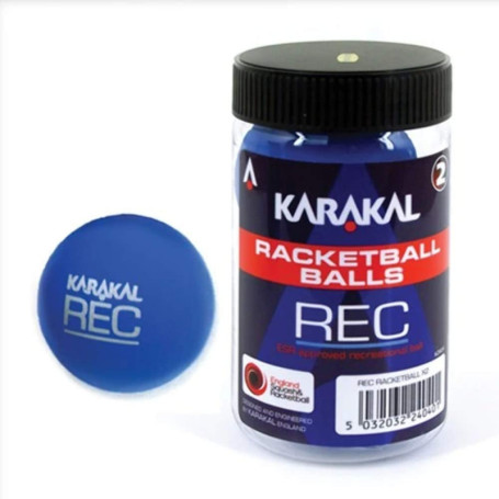 Karakal Unisexe Racquetball Balles (Loisirs), Tube de 2, Bleu