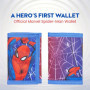 Marvel Portefeuille Spiderman pour garçons et filles avec porte-cartes à trois volets, fente pour carte d'identité avec fermetur