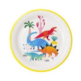 Talking Tables Assiettes en papier dinosaure - Sans plastique ! Idéal pour les fêtes d'anniversaire de filles ou de garçons, bab
