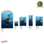 3D LiveLife Affiche Murales Lenticulaires Baleine Bleue de Deluxebase. Poster Océans 3D sans cadre. Décoration Murale Parfaite. 