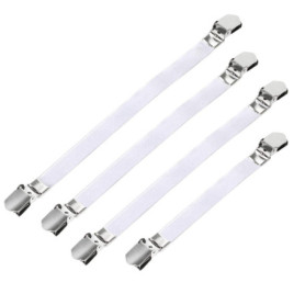TRIXES Lot de 4 Sangles de Planche à Repasser, Tailles Moyennes et Grande, Blanc