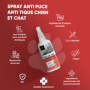Spray Anti Puce Anti Tique Chien et Chat 500ml - Spray Non Tachant avec l'arbre à Thé, Clou De Girofle, Menthe Poivrée Chatons &
