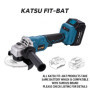 KATSU FIT-BAT 21V Meuleuse d'Angle sans Fil Brushless 115mm 125mm Moteur sans Balais avec 3,0Ah Batterie et Kits d'Accessoires M