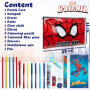 Marvel Spiderman Trousse Scolaire et Kit Papeterie Garcon avec Fournitures Scolaires Incluse, Cadeau pour Enfant