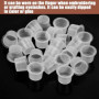 Dokeno Lot de 100 Gobelets Jetables pour Encre de Tatouage, Petites Tasse de Pigment, Coupes Encres en Silicone, Tattoo Ink Caps