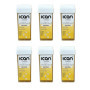 ICAN London Lot de 6 cartouches de cire à rouler - Cire naturelle - 100 ml
