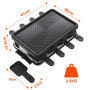 Raclette 8 Personen Raclette Grill Tischgrill Elektrisch 8 Pfännchen 8 Raclette Holzspatel Korean BBQ Grill Elektrogrill Antihaf