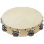 Tiger TAM98-10 Tambourin avec Peau naturel - 10" - Double Rang