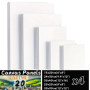 Artme Panneaux en toile/Panneaux 20pk - 15x20,20x20,30x30,24x30,30x40cm Tailles assorties / 280GSM / 100% Coton/Blank/Triple app