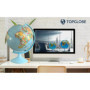 TOPGLOBE Globe scolaire de 30 cm - Carte en allemand - Éducation du globe terrestre rotatif - Éducatif/géographique - École, mai