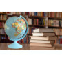 TOPGLOBE Globe scolaire de 30 cm - Carte en allemand - Éducation du globe terrestre rotatif - Éducatif/géographique - École, mai