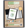 eco-eco Eco019x2 Lot de 2 porte-vues A5 50% recyclé 60 pochettes noires avec pochettes en plastique