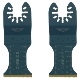 2 x TopsTools FA35ACT_2 Changement rapide en carbure de tungstène Lames de Heavy Metal pour Dewalt Bosch Fein (Pas StarLock) Mak