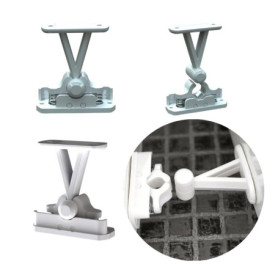 Valdern Arrêt de porte à ressorts en acier inoxydable Viva pour caravane statique/mobile/camping-car