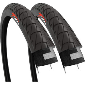 Fincci Paire 26 x 2,10 Pouces 54-559 Pneus Lisses pour Route VTT Montagne Hybrid Vélo Bicyclette (Un Paquet de 2)