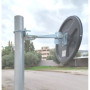 SNS SAFETY LTD Miroir de Circulation Convexe 30 cm pour Routes, Entrepôts, Garages, Magasins et Bureaux, Noir, avec Support Mura