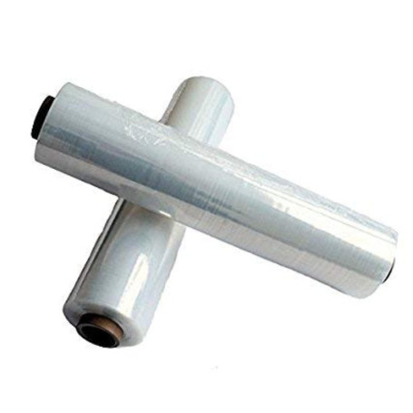 Rouleaux de film plastique transparent étirable pour emballage et palettes (largeur : 400 mm), Pack of 1, claire, 1