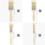 Kurtzy Lot de 20 Pinceaux Peinture 5,08 cm, 3,81 cm, 2,54 cm et 1,27 cm - Pinceau Peinture Plat Professionnel avec Manche en Boi