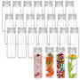 Kurtzy Tubes à Essai Plastique Transparent avec Capuchon à Vis et Brosse de Nettoyage (25Pcs) -Eprouvettes Réutilisables Transpa