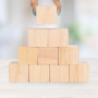 Belle Vous Cube en Bois (Lot de 20) - Petits Cubes en Bois Brut 5 x 5 x 5 cm - Cubes Bois de Pin Naturel - Cube Bois Bricolage, 